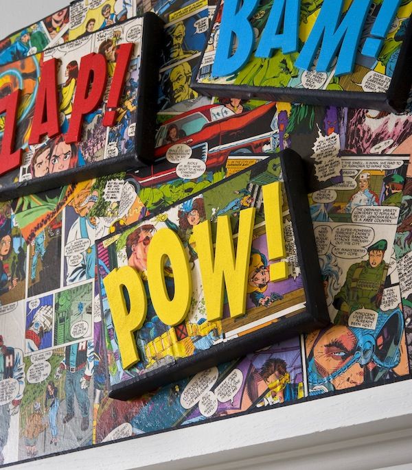 Comic Book Craft: DIY Superhero Canvas - Mod Podge Rocks