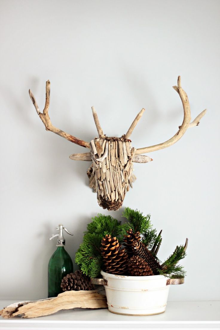 Craftberry Bush: Driftwood deer head taxidermy - One item challenge