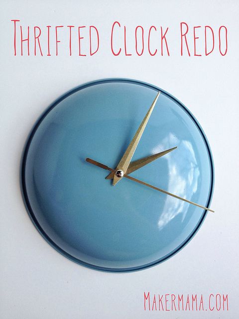 Creative Reuse Ideas: Thrifted Clock Redo - Maker Mama