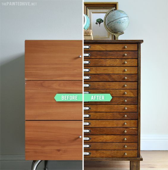 From old-new to new-old, a dashing dresser transformation. #DIY