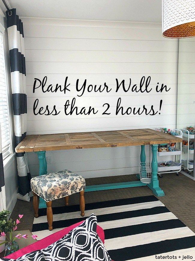 How to Plank Shiplap walls in Under 2 Hours - four easy steps!