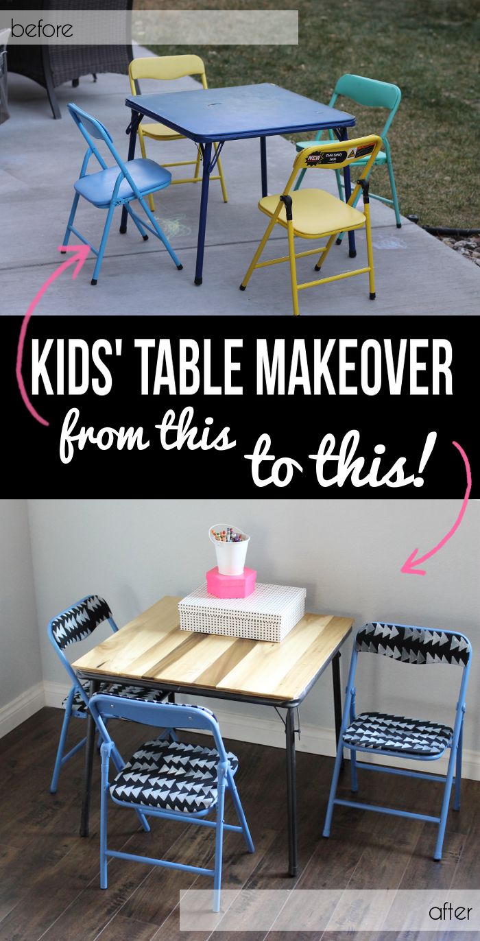 Modern Kids Table Set Makeover - No Power Tools Required! - Persia Lou