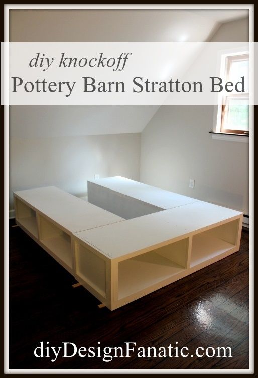 Pottery Barn Knockoff Storage Bed