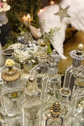 bottles with bling from romancing the home