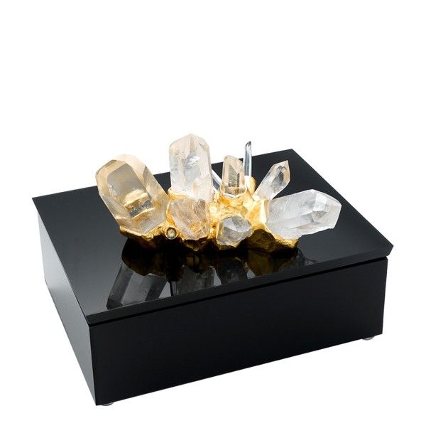 Rock Crystal w/ Gold on Black Lucite Box $2,250 Wishing is free !