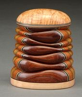 Small Box with Black Ash Burl, Rosewood, and River Birch (rosewood view) - Terry...