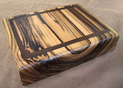 zebrano wooden box