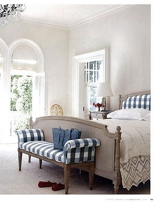 Blue & White Country Bedroom