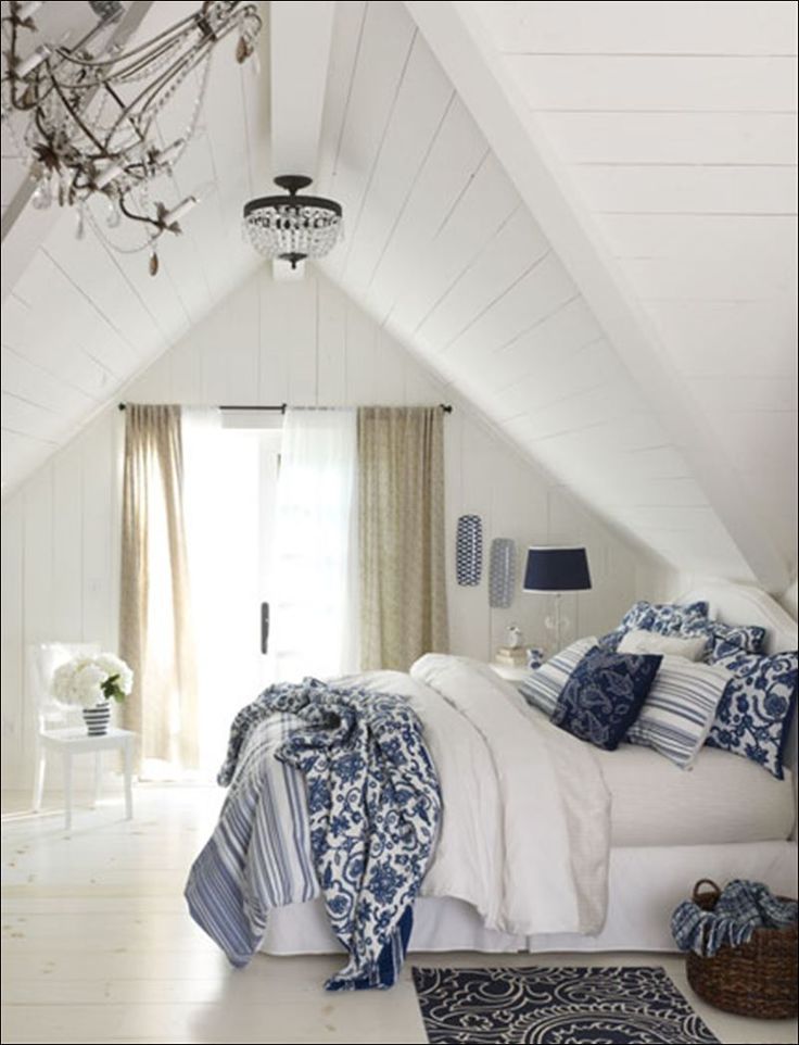 blueBlue & White Cottage Bedroom