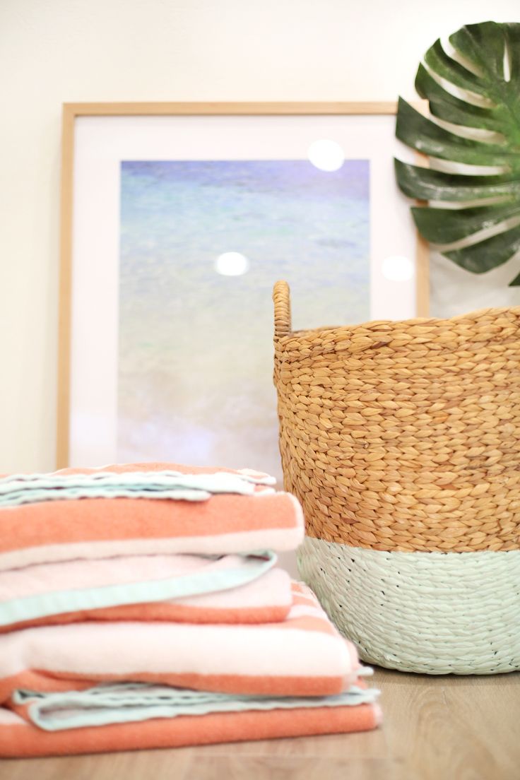DIY Color-Dipped Clothes Hamper » Lovely Indeed