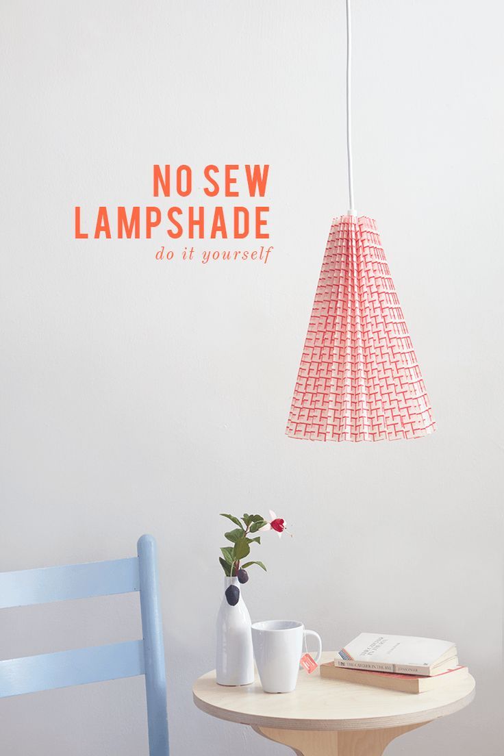 DIY No Sew Fabric Pleated Pendant Lamp - The House That Lars Built