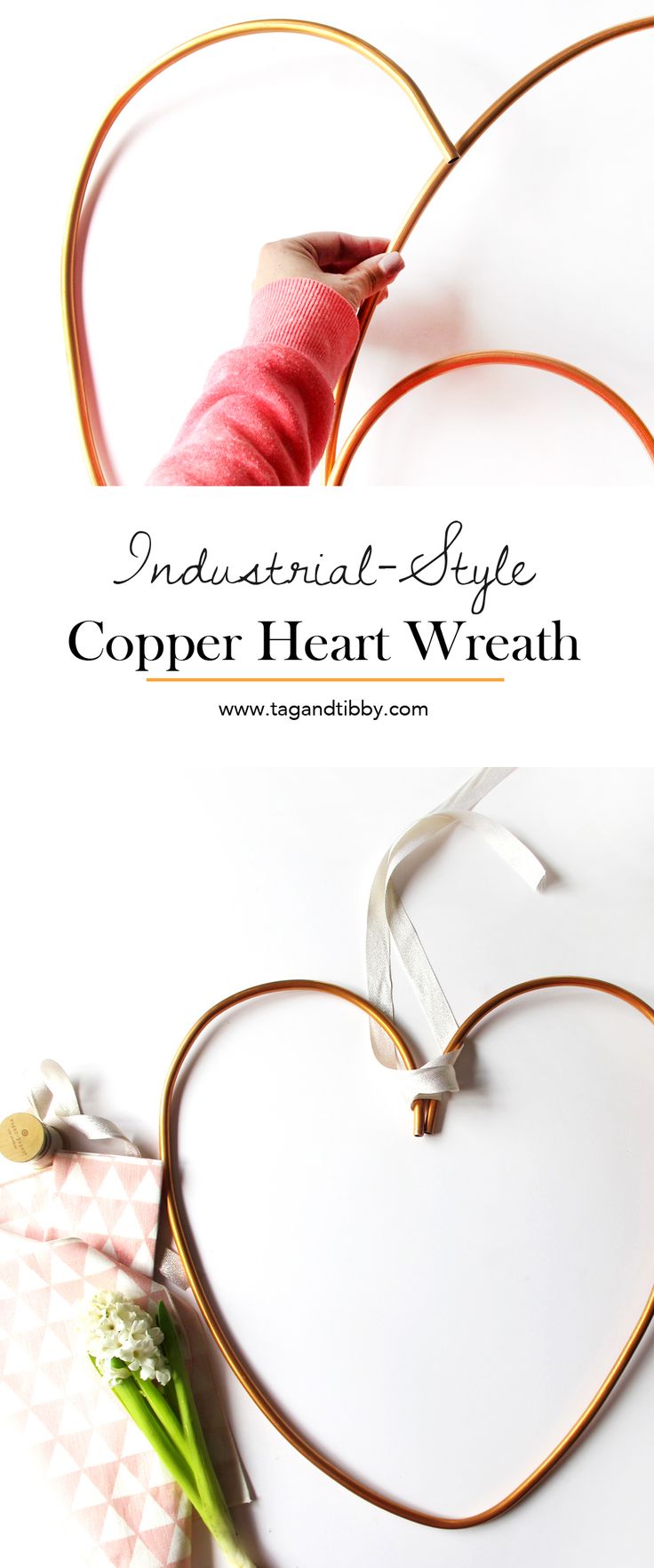 Copper Heart Wreath DIY — Tag & Tibby Design