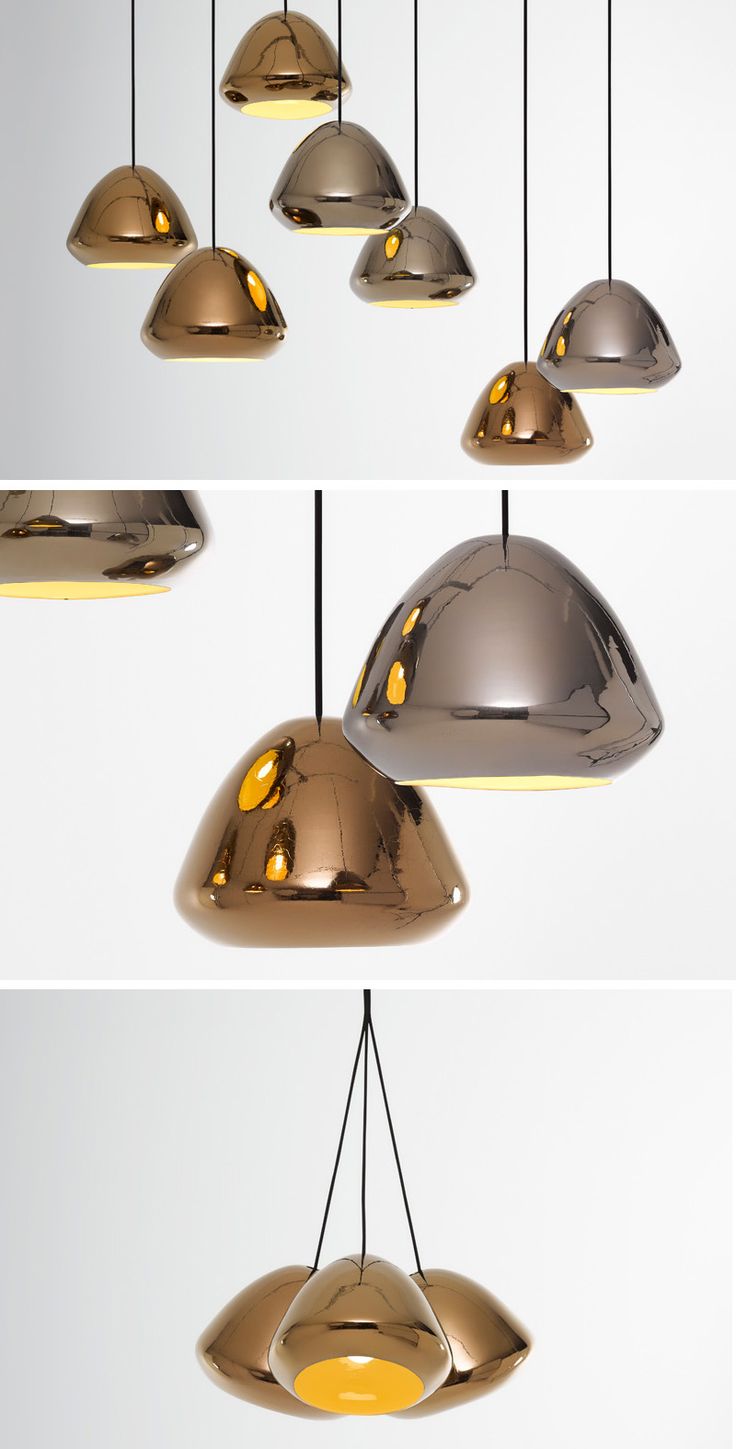 Ross Gardam Designs Glaze Metallic Collection Of Pendant Lamps