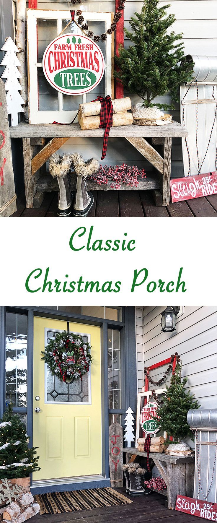 Classic Christmas Front Porch