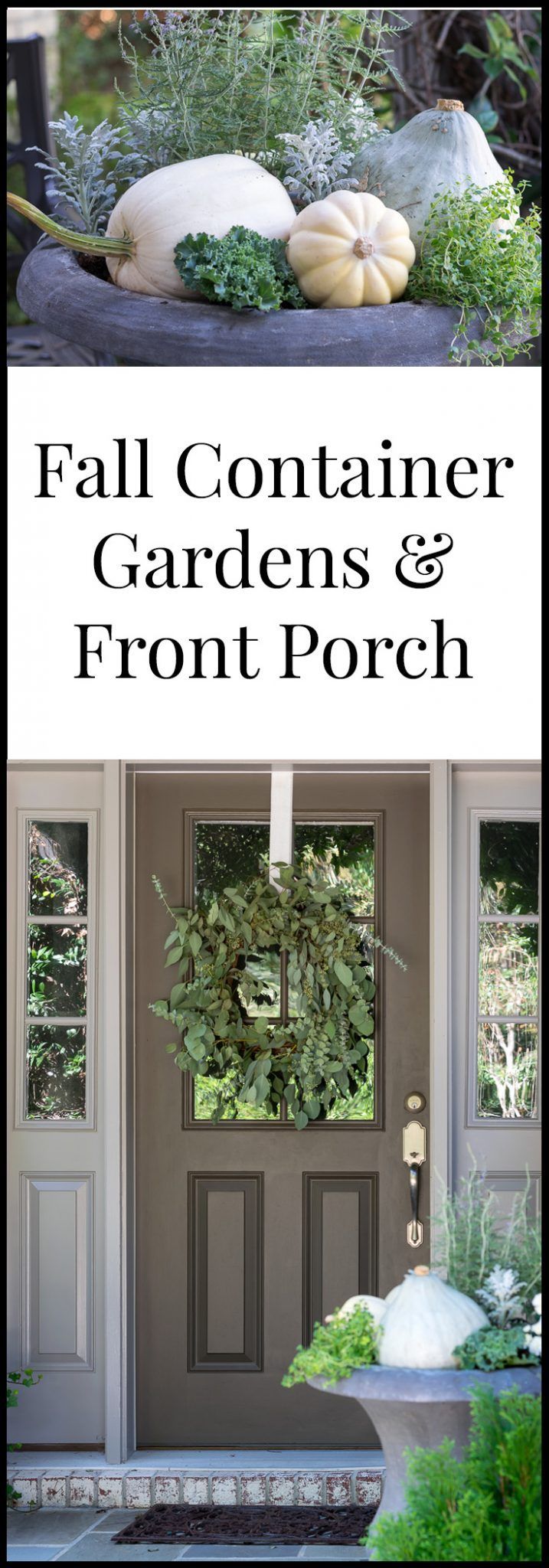 Fall Container Garden and Front Porch • Nourish and Nestle