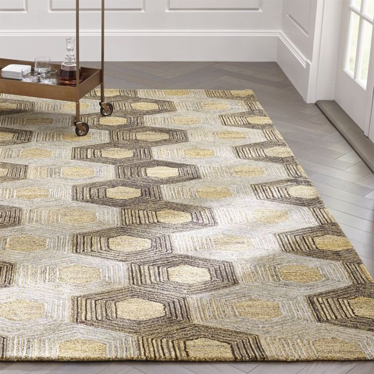 Gramercy Hexagon Pattern Rug | Crate and Barrel