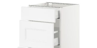 IKEA - SEKTION Base cabinet with 3 drawers, white Maximera/Axstad matt white